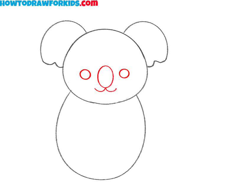 how to draw a koala easy step by step