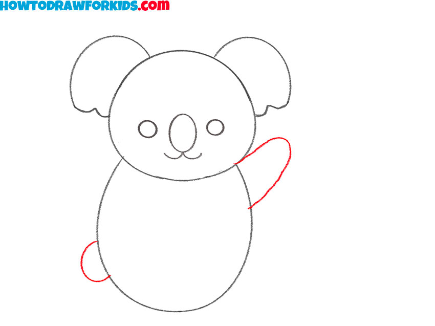 how to draw a koala for kids easy