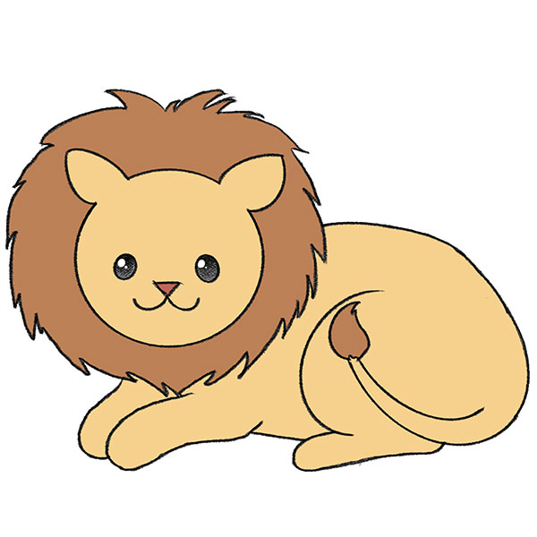 lion drawing pictures for kids