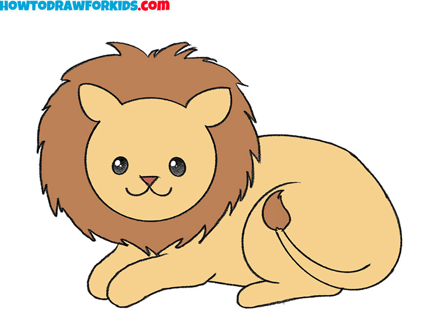 lion drawing easy