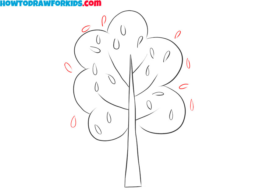 how to draw a lonely fall tree