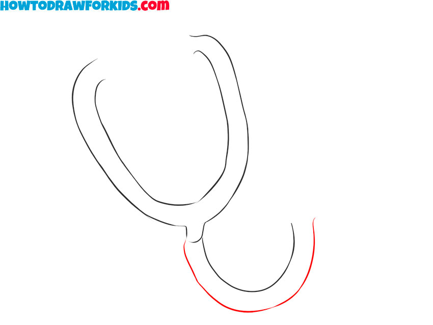how to draw a medical stethoscope
