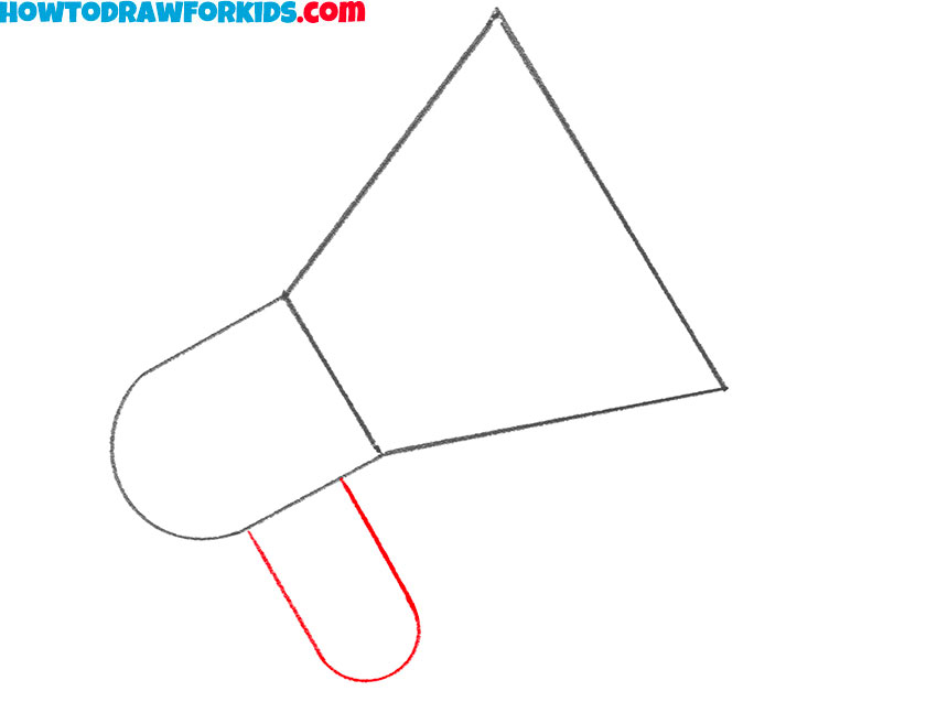 how to draw a megaphone easy for kids