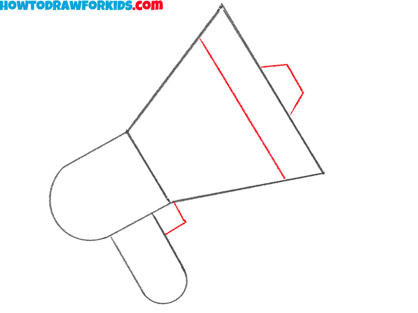 how to draw a megaphone easy step by step
