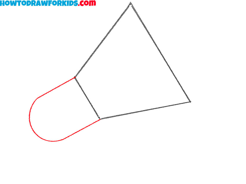 how to draw a megaphone easy