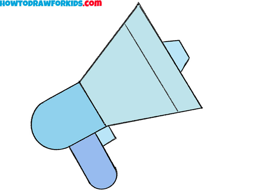 how to draw a megaphone for kids easy