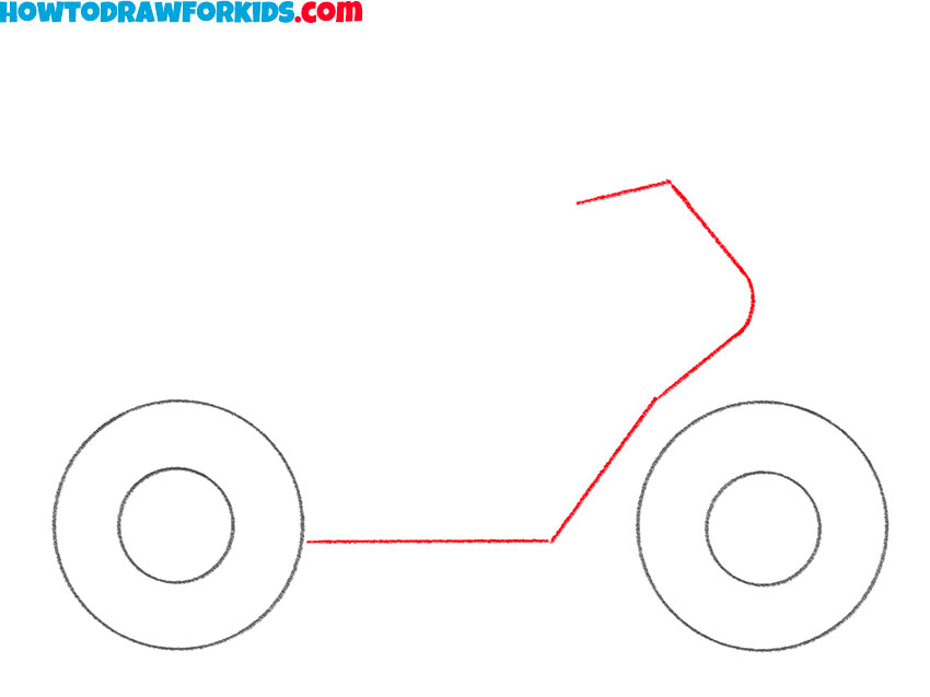 how to draw a moped easy