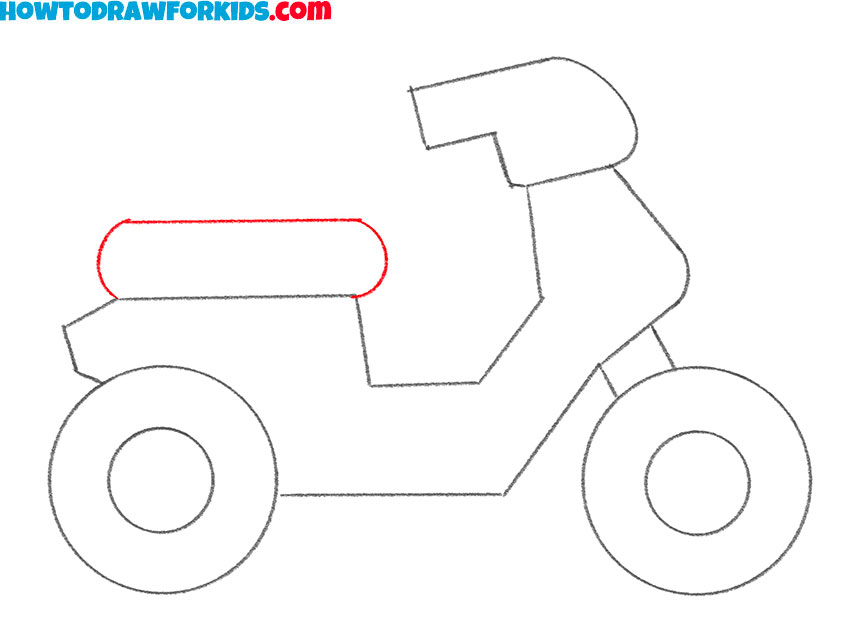 how to draw a moped for kids easy