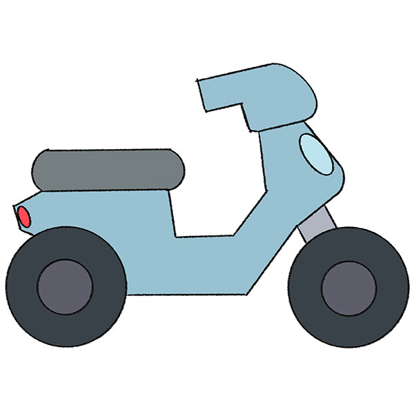 How to Draw a Moped
