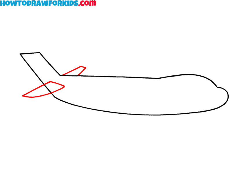 how to draw a plane easy step by step