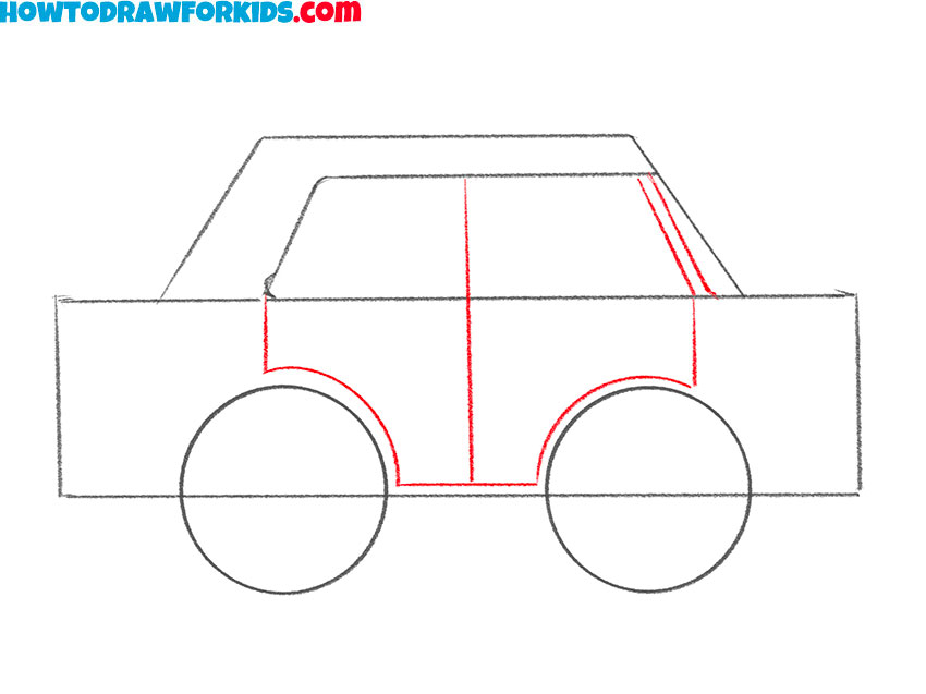 how to draw a police car for kids easy