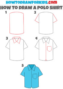 How to draw a Polo Shirt for kindergarten - Easy Drawing Tutorial For Kids