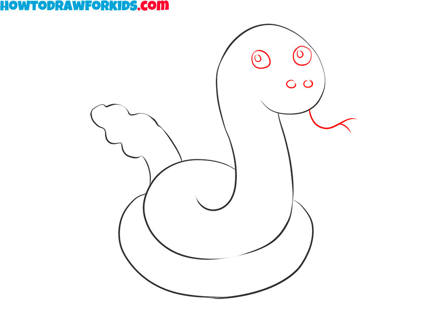 how to draw a pretty rattlesnake