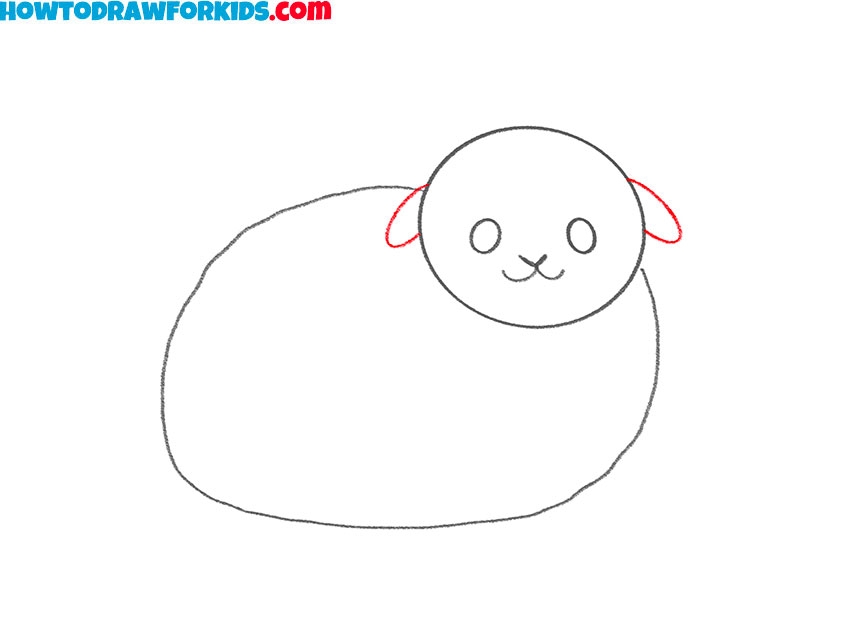 how to draw a sheep easy for kids