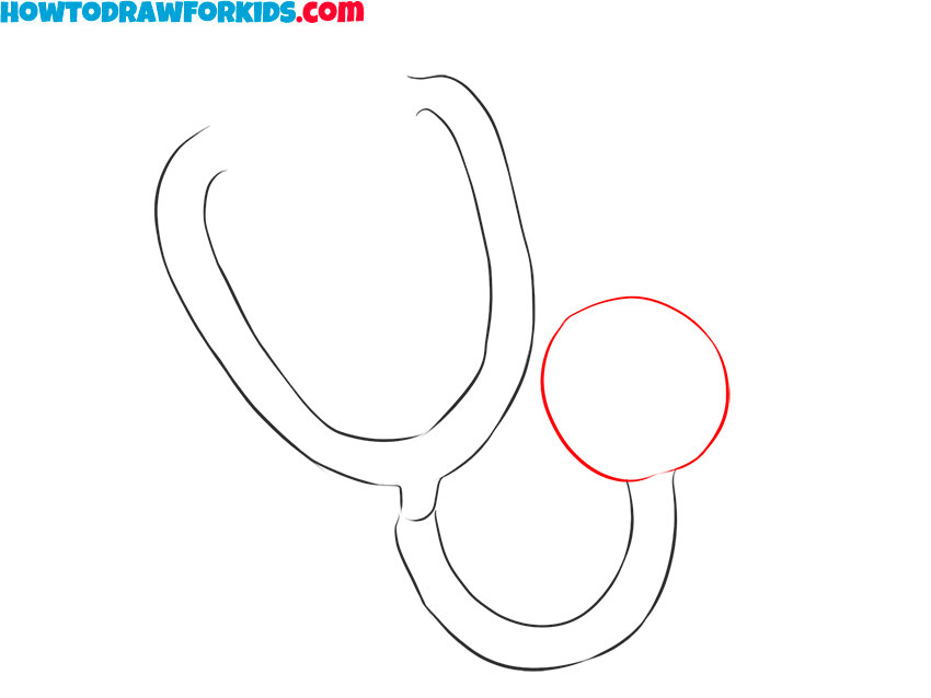 how to draw a simple stethoscope