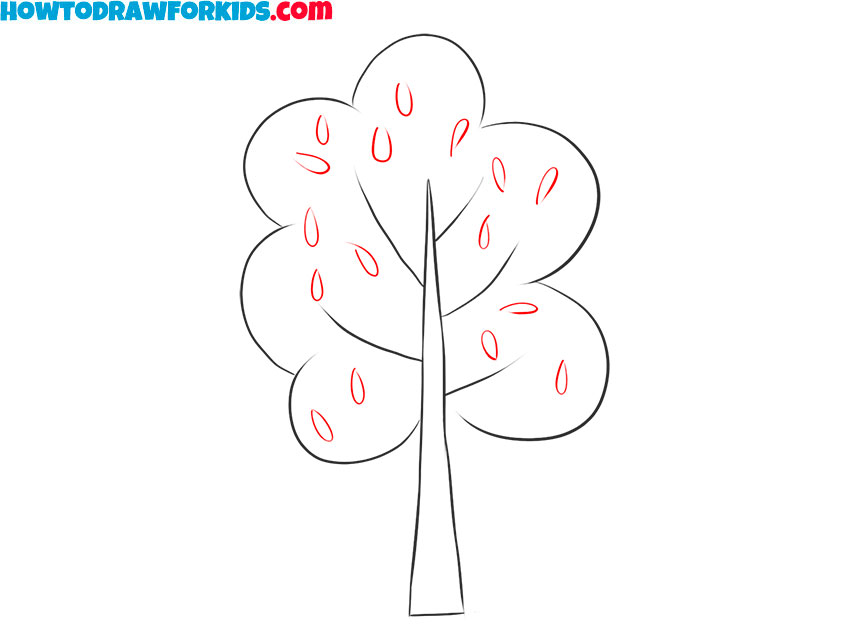 how to draw a sprawling fall tree