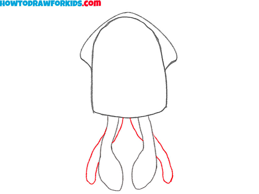 how to draw a squid easy step by step