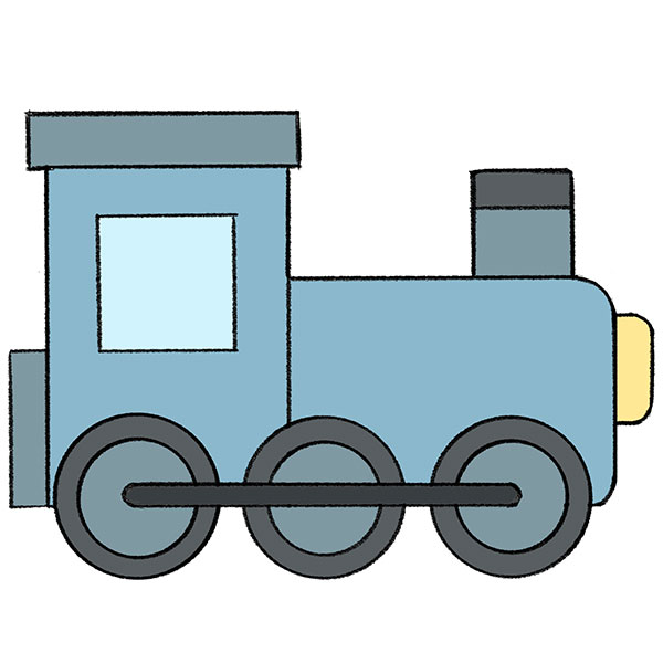 Black And White Book Clipart - Train Journey Drawing Easy, HD Png Download  , Transparent Png Image - PNGitem