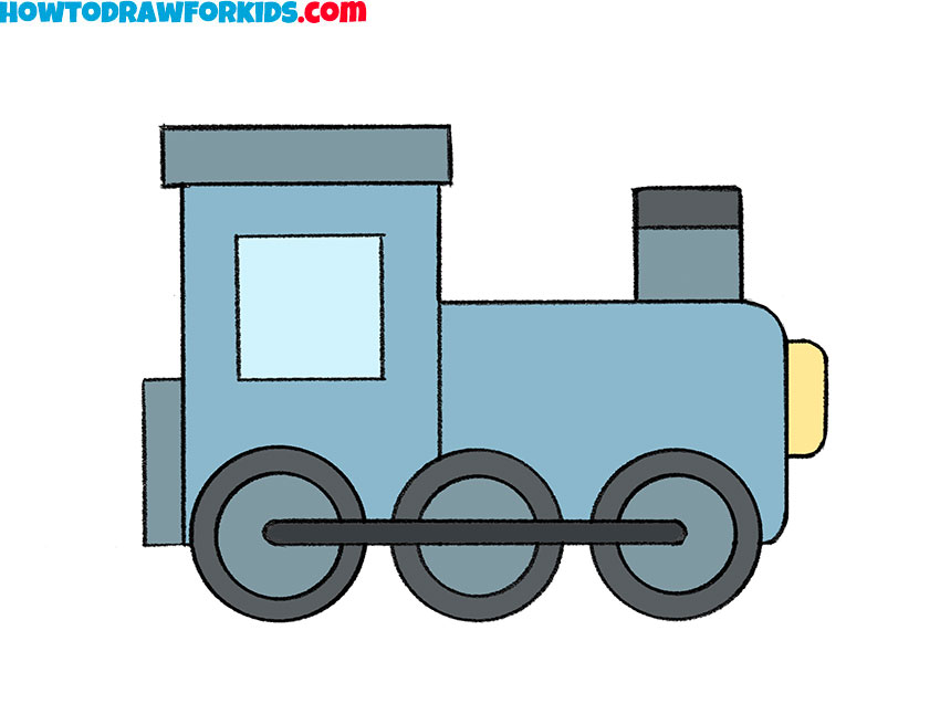 how to draw a simple train