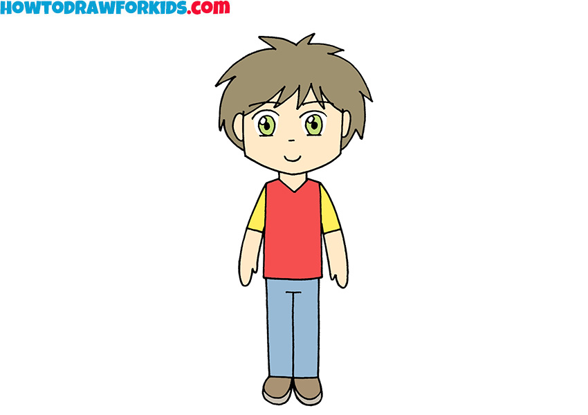 How To Draw An Anime Boy Easy Drawing Tutorial For Kids