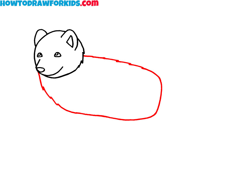 how to draw an arctic fox for kids