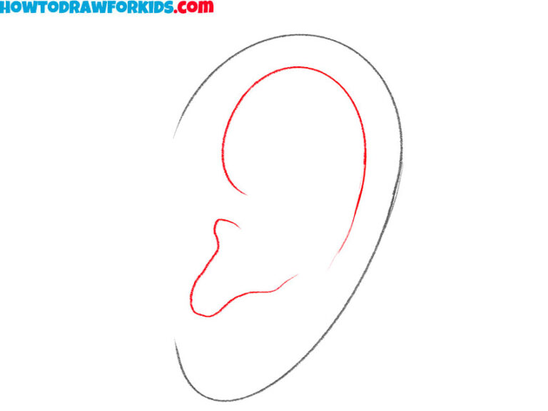 How to Draw an Ear - Easy Drawing Tutorial For Kids