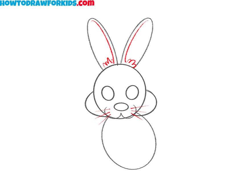 how to draw an easter bunny easy step by step