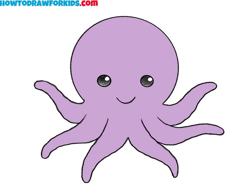 how to draw an octopus step by step easy