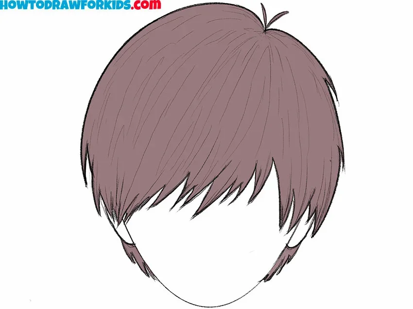 How to Draw Anime Male Hair Step by Step  AnimeOutline