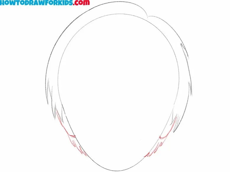 how to draw anime hair easy step by step