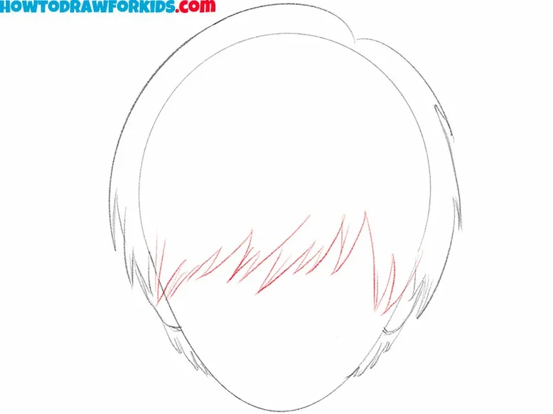 how to draw anime hair for kids step by step