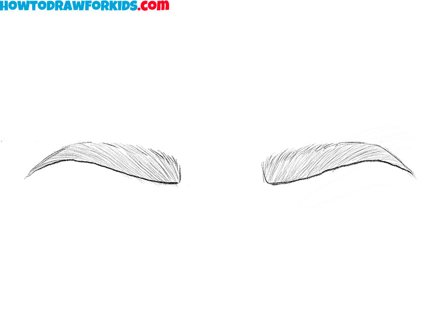 how to draw eyebrows easy step by step