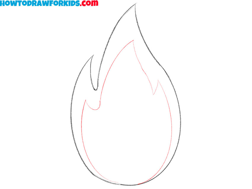 how to draw fire easy step by step