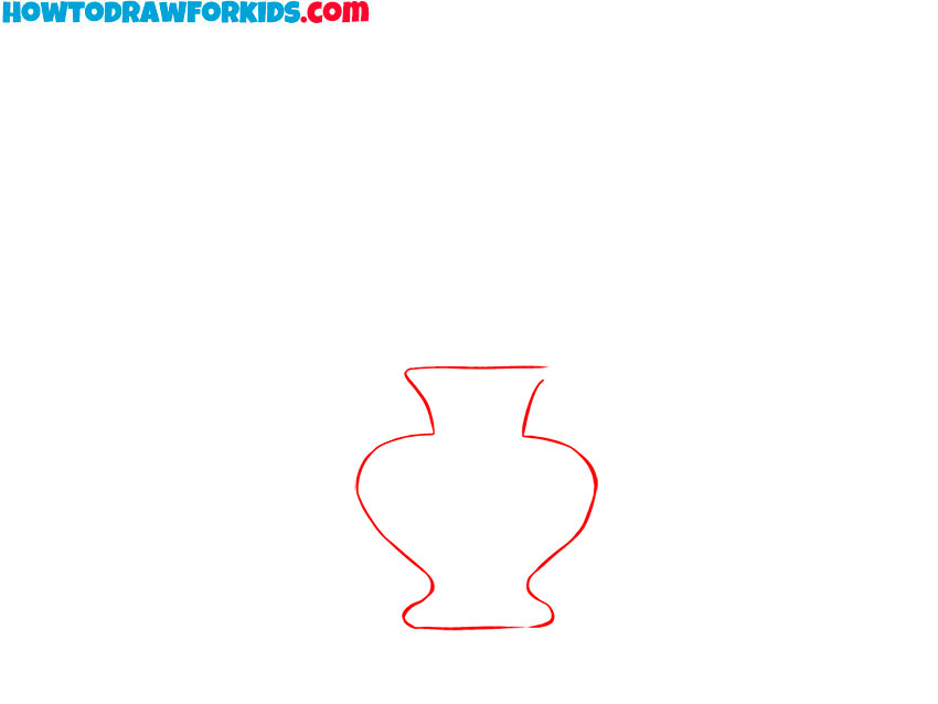 how to draw flowers in a vase for beginners