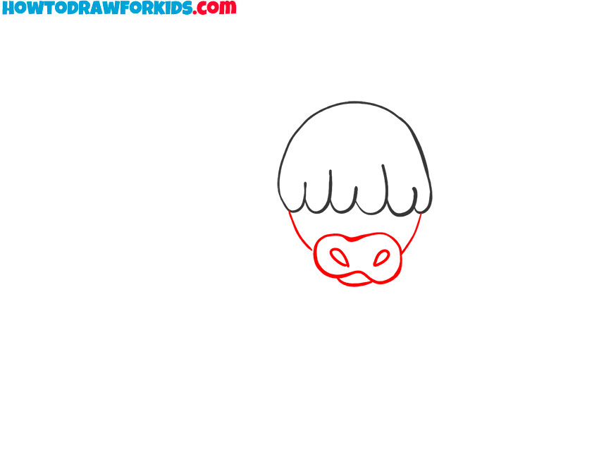 how to draw a cute buffalo