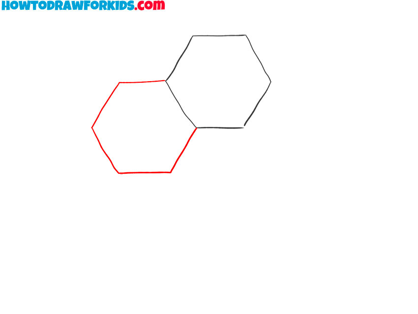 how to draw a honeycomb easy