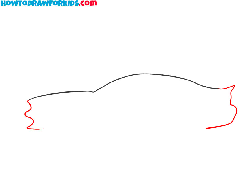 how to draw a simple ford mustang