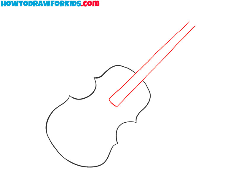 how to draw a violin easy