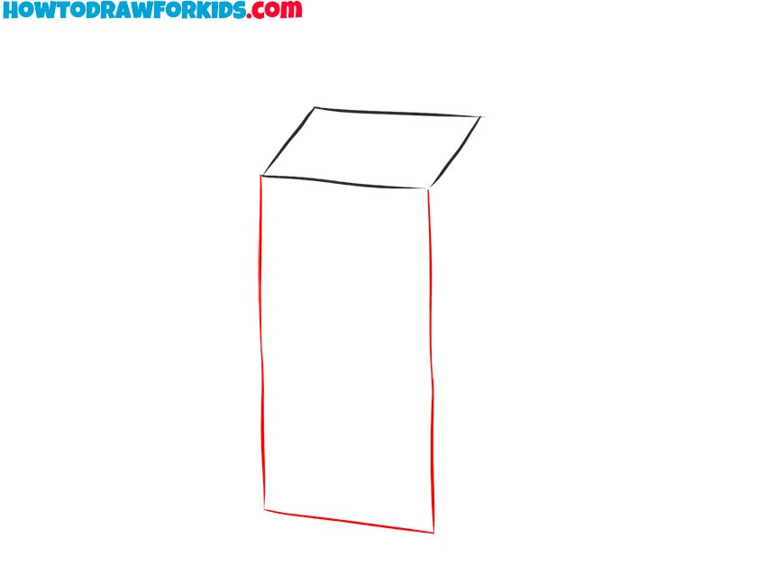 how to draw cartoon milk box
