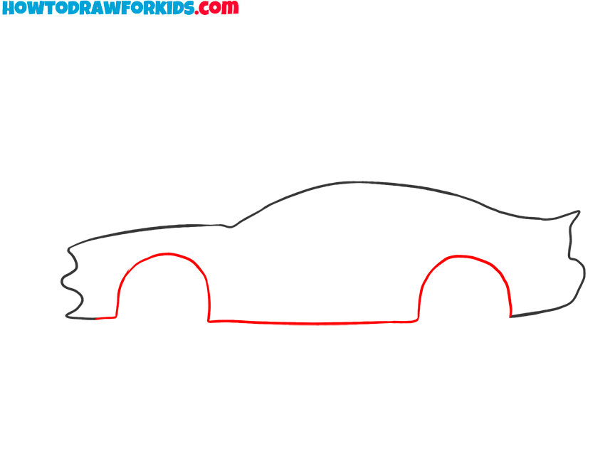 how to draw a car ford mustang