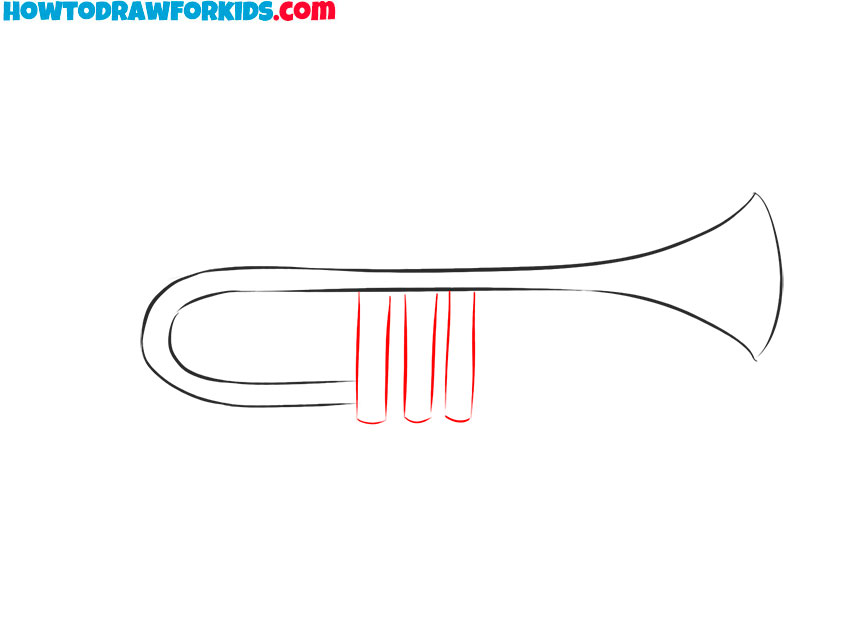 how to draw a simple trumpet