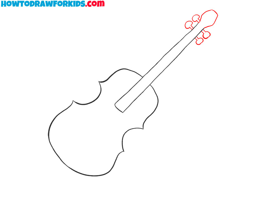how to draw a violin for beginners