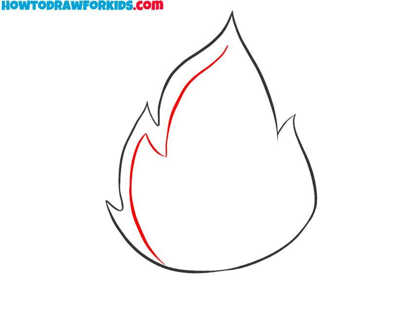 how to draw easy flames