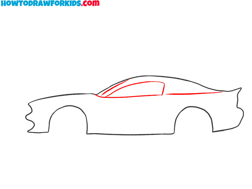 ford mustang drawing easy
