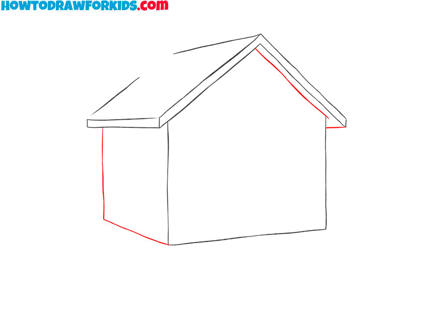 how to draw a 3d house big