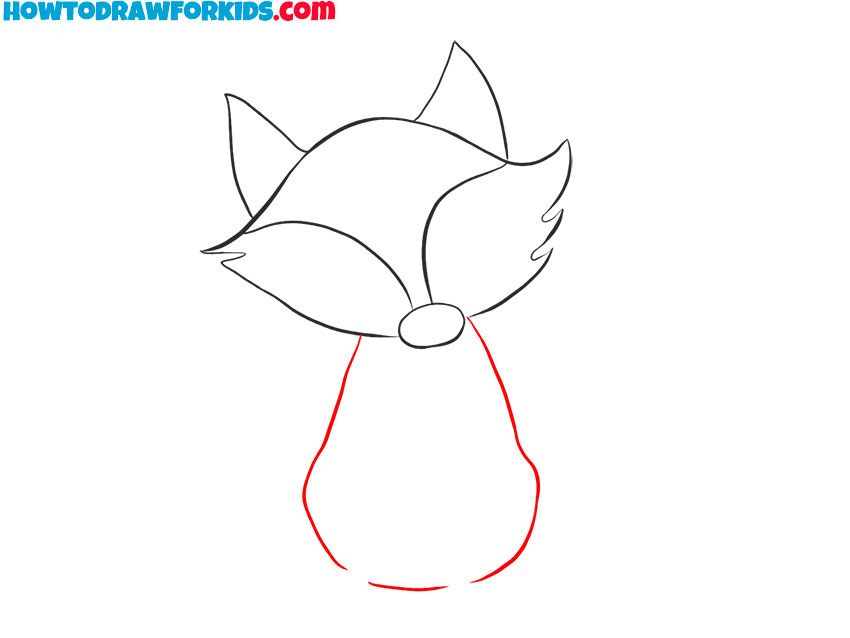 how to draw a fox body