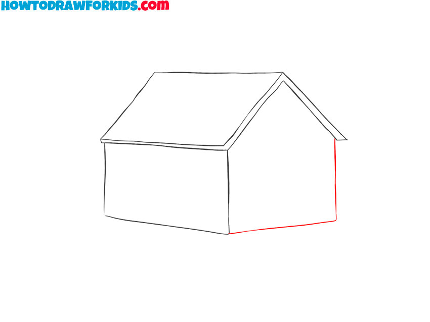 how to draw a house and colour