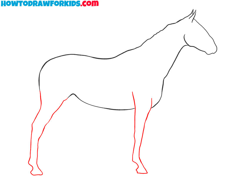 how to draw a realistic horse full body