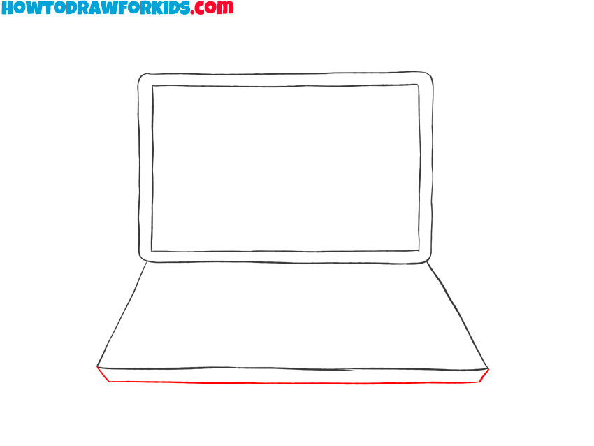 how to draw a simple laptop