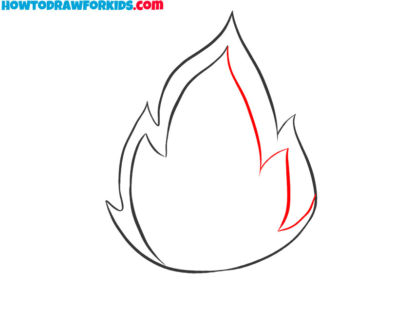 how to draw cartoon flames